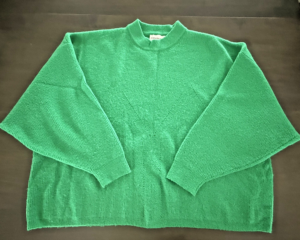 First Love By Lovelyn Kelly Green Knit Women's Sweater Size L St Patricks Irish